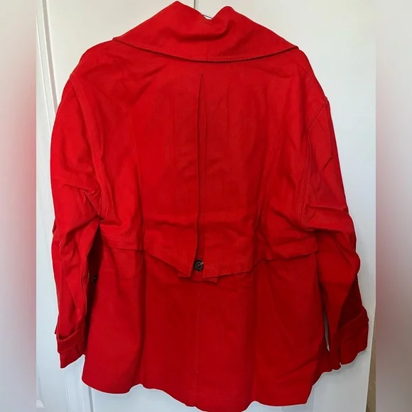 Free People NWT Highlands Solid Peacoat in High Risk Red - Picture 8 of 10